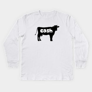 Cow cash Kids Long Sleeve T-Shirt